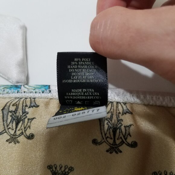 Christian Audigier Floral Print Swim Bikini Bottom Size M - Picture 8 of 8